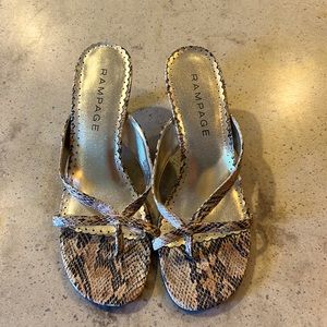 Animal Print Sandals, size 9